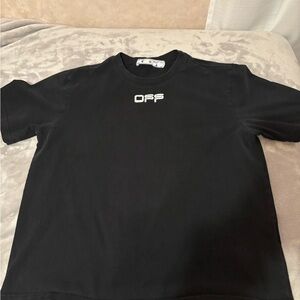 Off-White Black T-Shirt with White Logo